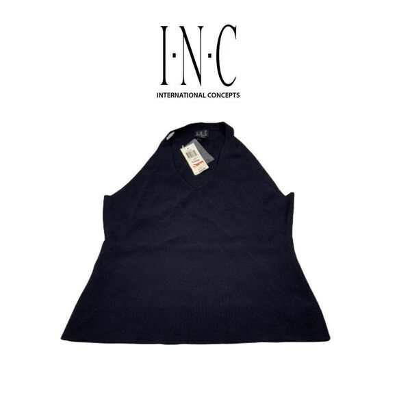 NWT INC Black Knit Top. XL - Picture 1 of 5